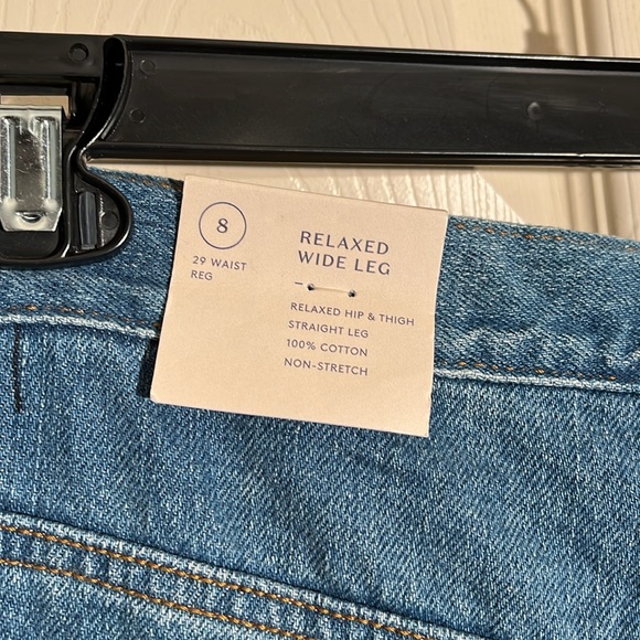 NWT-universal thread -size8(29” waist)-medium denim-relaxed, wide leg jeans. - Picture 4 of 13